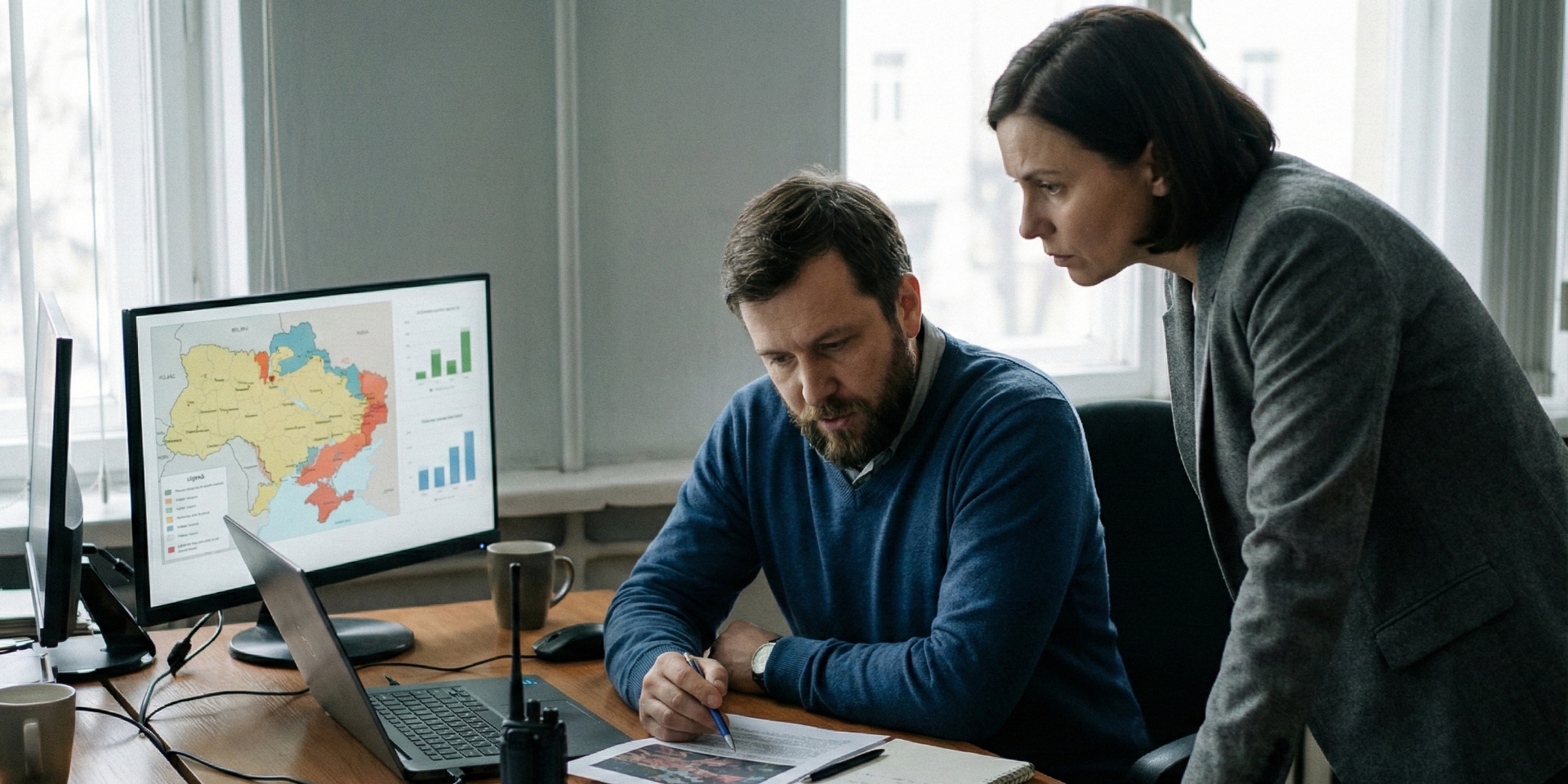 Risk brief being reviewed by a security manager and editor